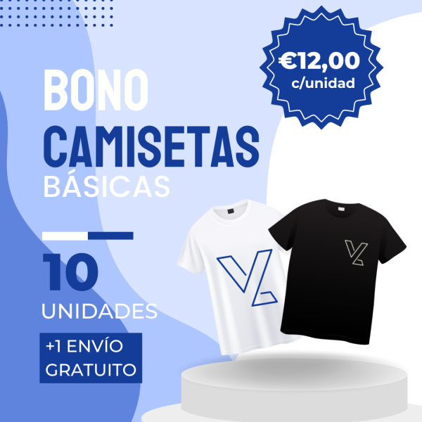 Camiseta básica personalizada 10 unidades