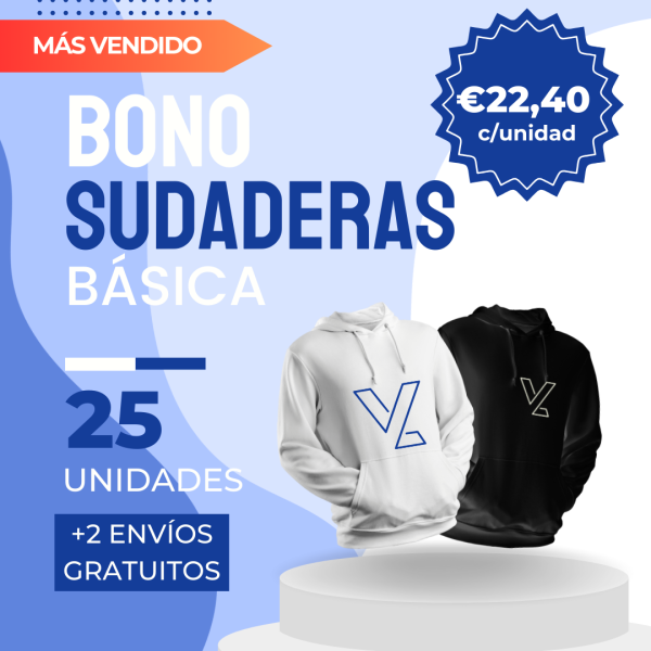 Sudadera básica personalizada 25 unidades