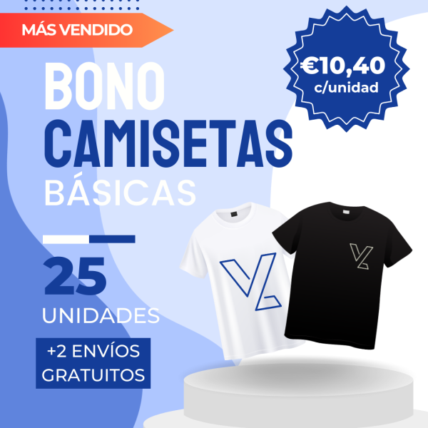 Camiseta básica personalizada 25 unidades